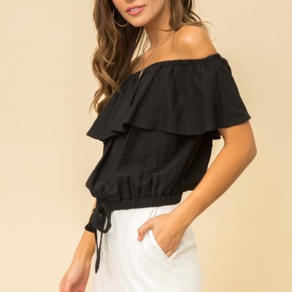 Black Off-Shoulder Top